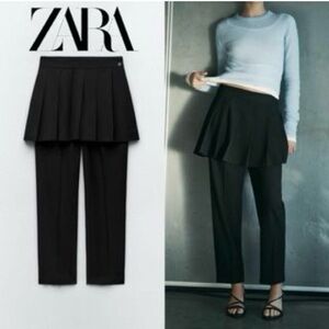 Zara Black Skirt-Pants Ensemble